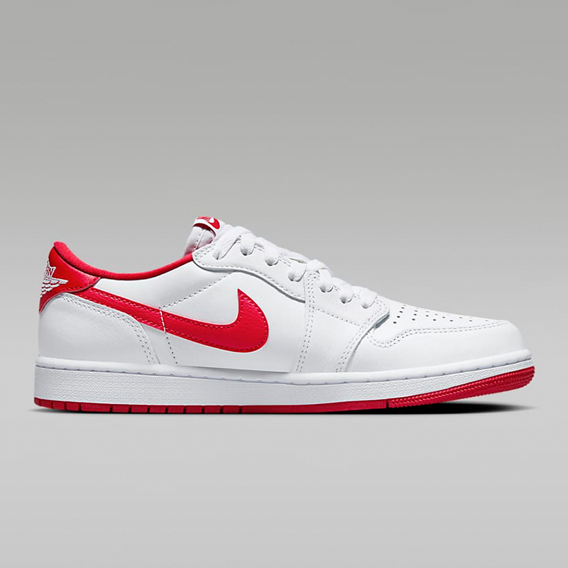 nike耐克男鞋air jordan 1 aj1白红低帮复古运动篮球鞋cz0790-161