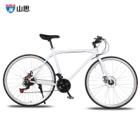 山思公路自行车26寸21速变速死飞山地车碟刹30/60刀圈男女式学生车