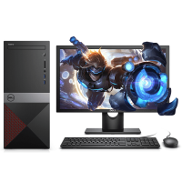 戴尔（DELL）成就3670升级版3671 带23.8英寸高性能办公采购台式机电脑整机（六核九代i5-9400 8G 128G+1T 2G独显 四年质保 键鼠 WIFI 蓝牙）定制