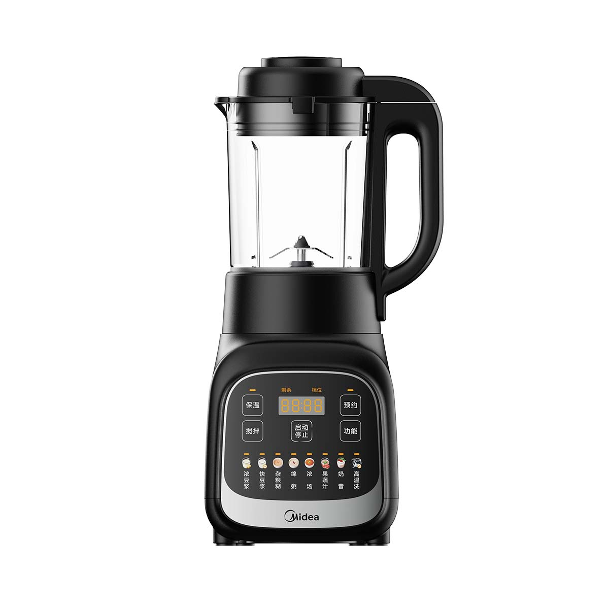 美的(Midea)破壁机家用豆浆机轻巧全自动免煮五谷杂粮免滤榨汁机多功能破壁机料理辅食机1.2L MJ-PB80F02