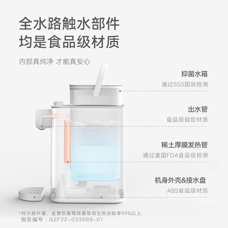 OLAYKS即热电水壶1L不锈钢立体加热2000W快速烧水便携办公家用桌面饮水机抽水神器高清大图