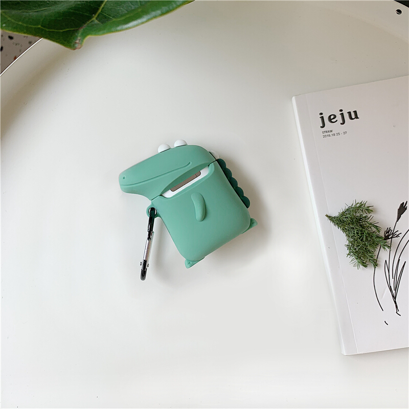 intermail AirPods 1/2保护套绿色小鳄鱼卡通可爱萌系耳机套绿色小鳄鱼