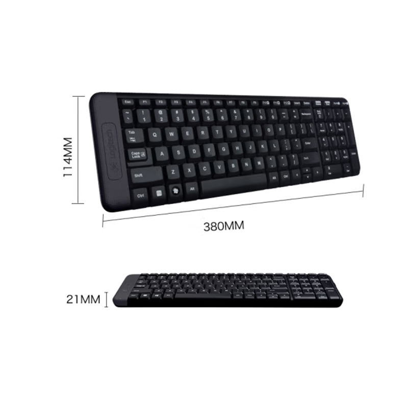 罗技(Logitech) K230 无线键盘 笔记本台式电脑一体机键盘带无线2.4G优联接收器 黑色高清大图