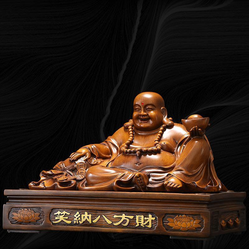 大号弥勒佛像摆件笑佛像大肚弥勒佛卧佛供奉家用客厅财位_553_393
