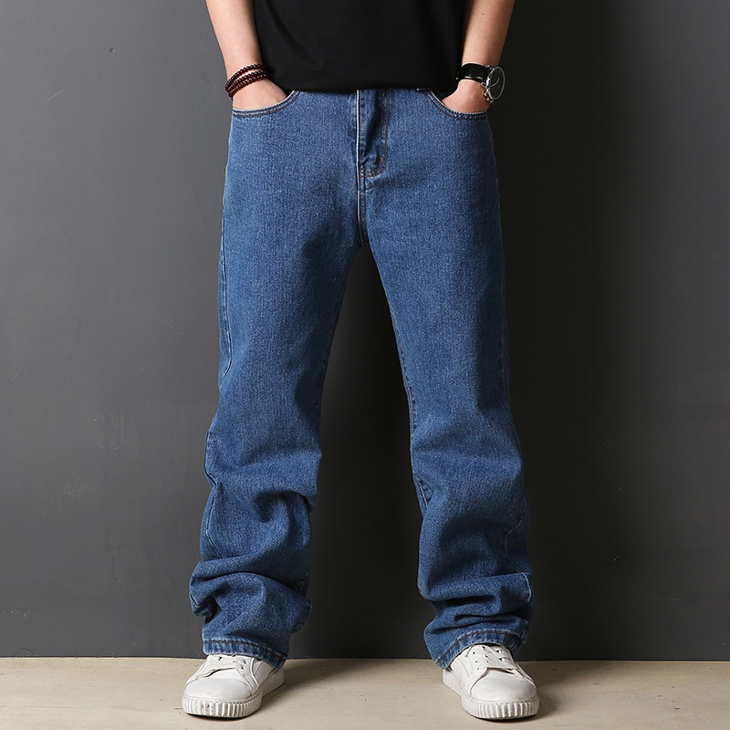 new lake男士牛仔裤 new lake阿库拉冬季宽松牛仔裤男秋冬天款直筒