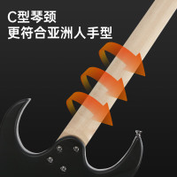 莫森(MOSEN)MS-70WH电吉他ST型固定琴桥双单双拾音器初学入门电吉它 极地白