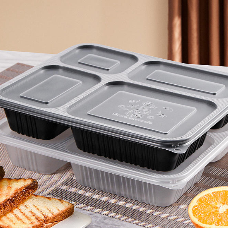 册宣 一次性饭盒食堂打包盒 22.5*20*4.5cm 200个/箱(单位:箱)高清大图