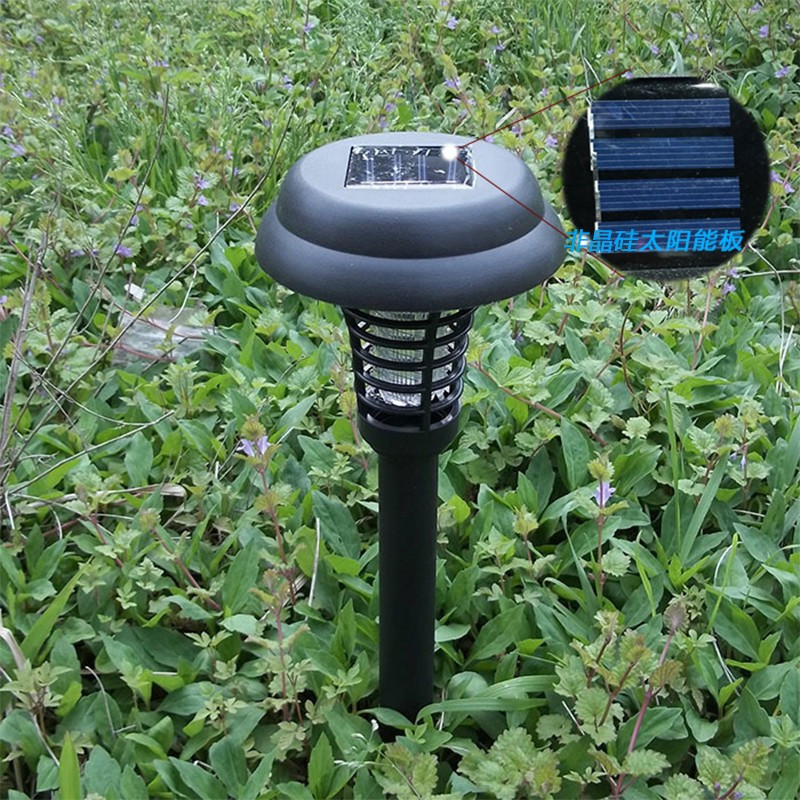 [升级款]户外太阳能充电灭蚊灯家用光诱室外灭蚊神器 双色LED光诱电击灭蚊灯*1(BY)