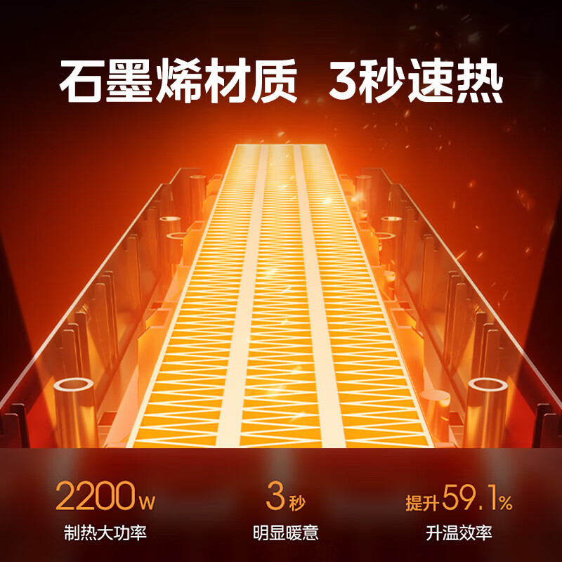 美的HFT22FBR塔式暖风机高清大图