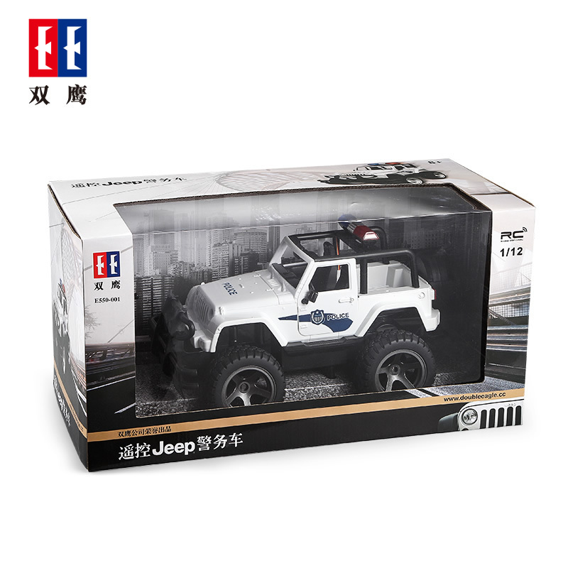 双鹰doubleeagle jeep儿童玩具遥控越野汽车 jeep正版授权 警务消防救援车充电大号E550-001