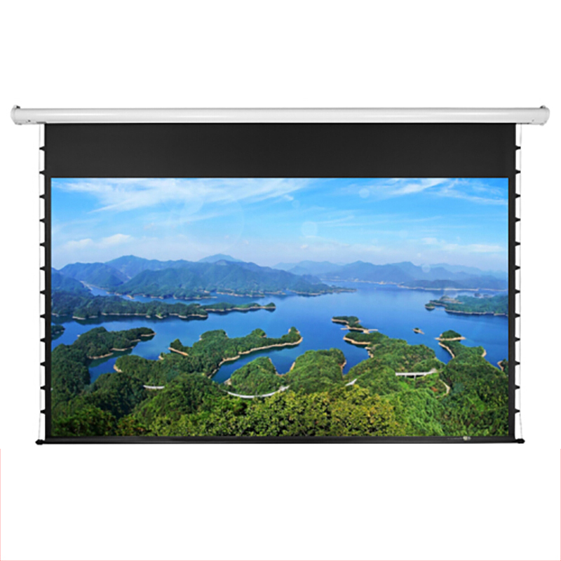 经科JK投影幕布S1-MK3/S1-MKIII 126寸16:9白塑拉绳电动遥控幕布