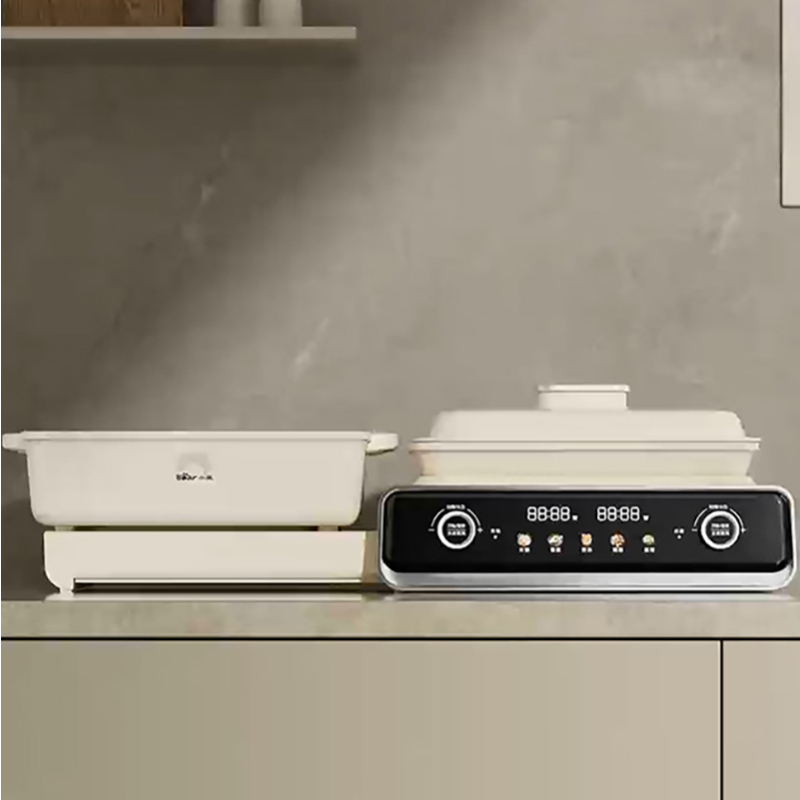 小熊电烤盘6L折叠多功能电火锅多用途烤涮一体料理锅DKL-N21P2高清大图