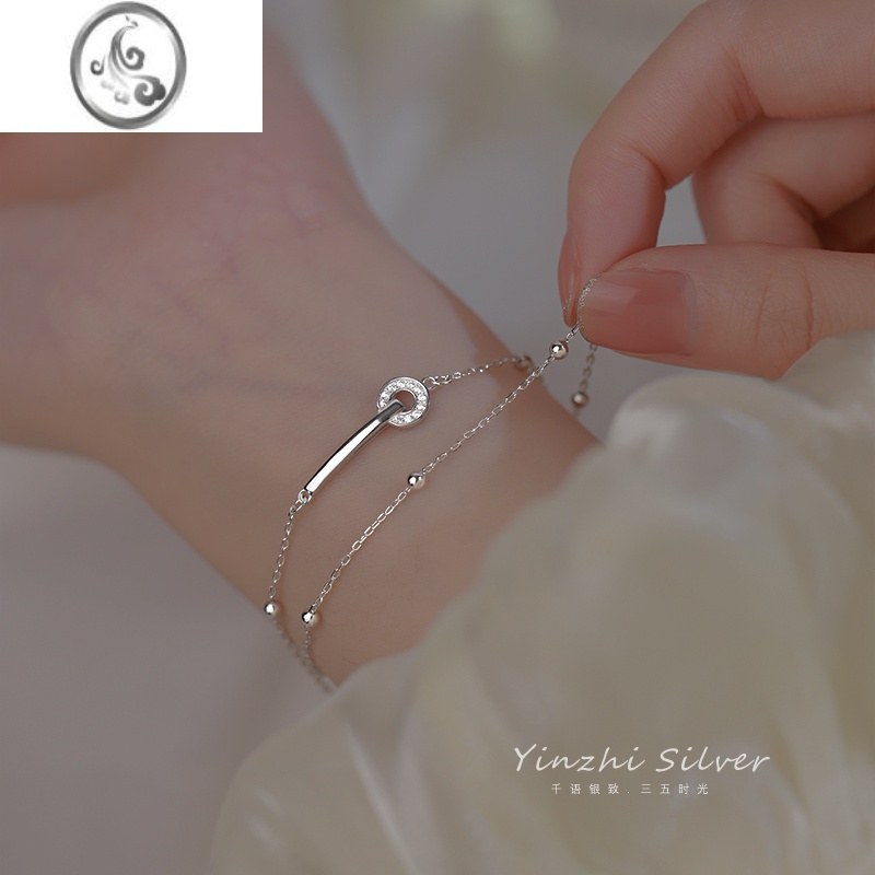 jimis925银手链女生小众精致国风女款夏轻奢高级感闺蜜礼物手镯首饰品