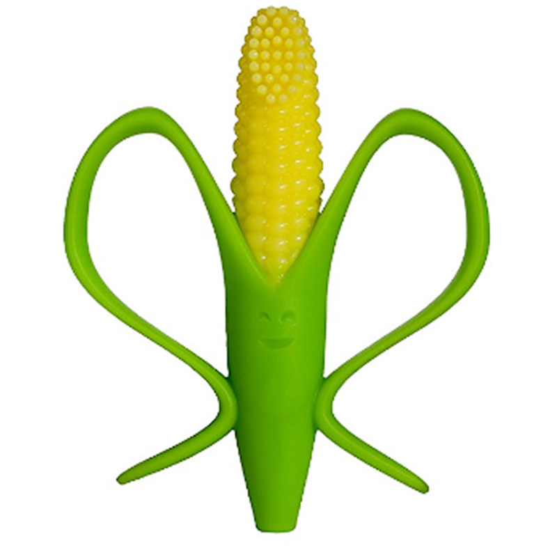 香蕉宝宝(Baby Banana)香蕉款带柄儿童牙刷 硅胶磨牙棒 玉米款