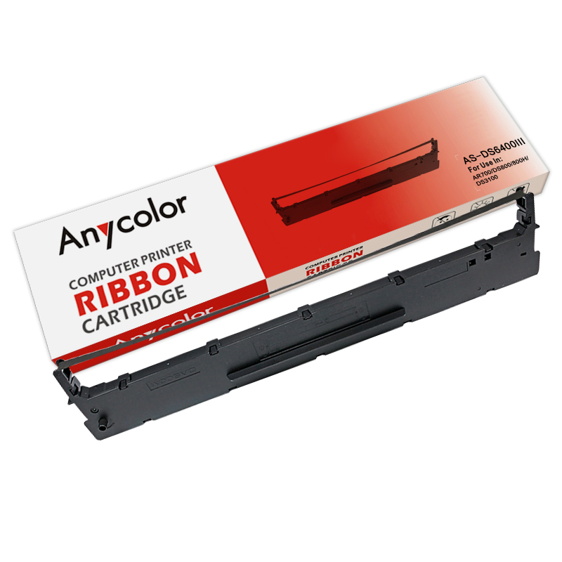 欣彩 DS6400III色带(色带架含芯)黑色单支装(适用得实DS800 3100)色带芯:12.7mm*15m高清大图