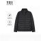 九牧王(JOEONE)鸭绒羽绒服冬季保暖御寒立领商务休闲轻羽绒易打理外套 修身版+黑色+JK5DV52817