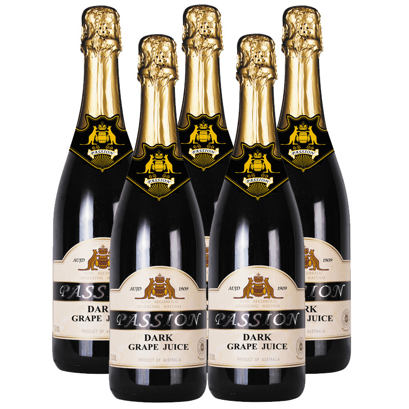 澳大利亚原瓶进口芭翠提passion纯黑葡萄汁(气泡型)无醇起泡酒750ml