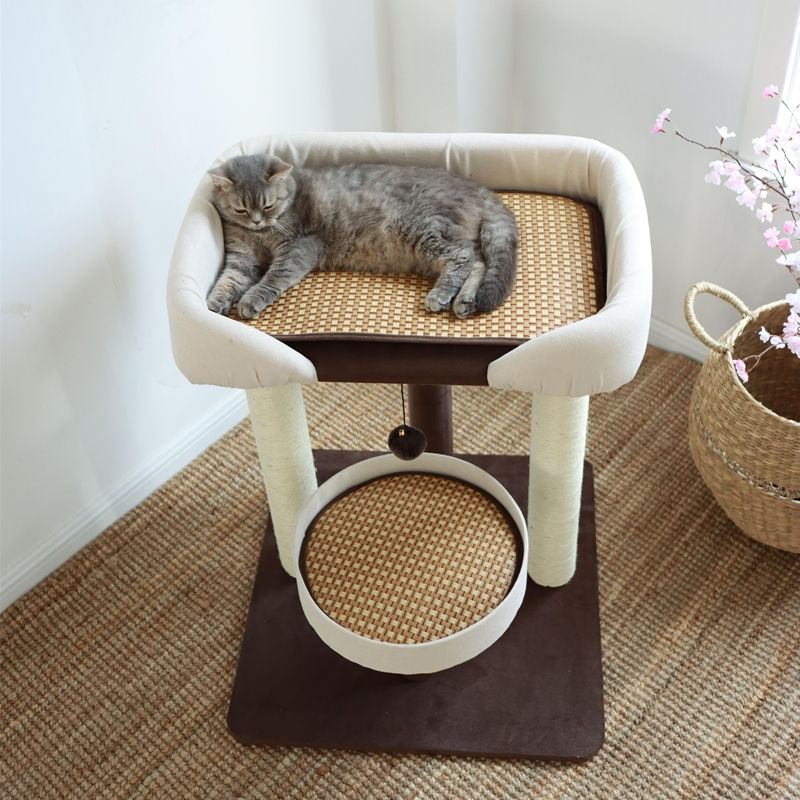 米妮大床猫窝猫树一体猫爬架大型猫布偶缅因攀爬剑麻柱子猫屋抓板