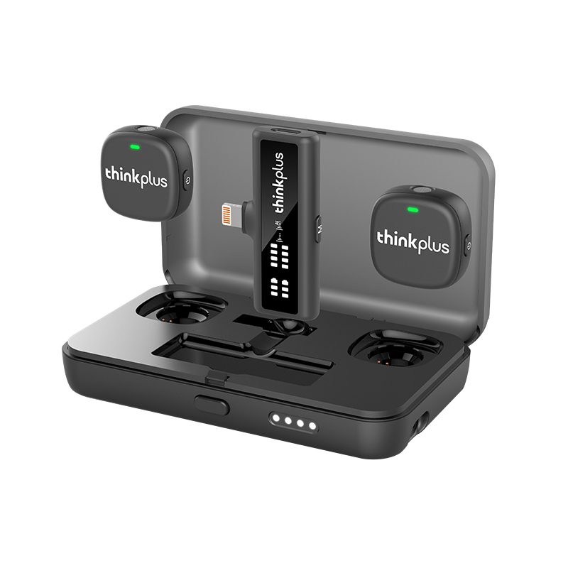 联想(Lenovo) 无线领夹麦克风一拖二户外K歌收音麦智能降噪 Lightning版 YL58L 台