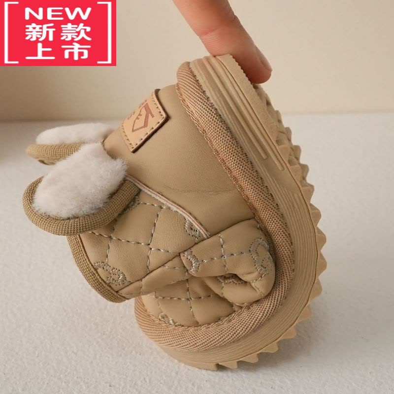 可莉允儿童靴子男童棉鞋加厚绒保暖棉靴宝宝雪地靴防滑女童短靴冬季2022图片