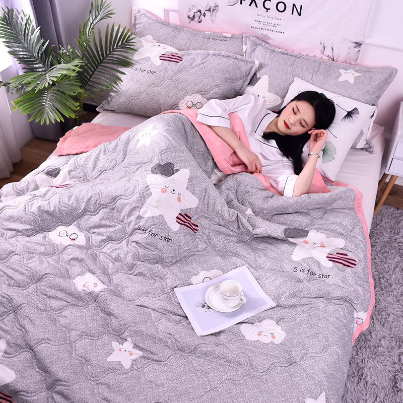 空调被夏凉被薄款被子夏季双人水洗棉可机洗单人儿童夏被春秋被芯