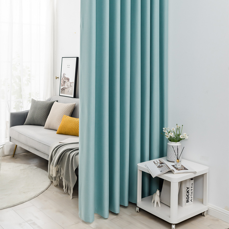 高精密窗帘免打孔安装卧室全遮光隔热遮阳布2021年新款梦幻帘