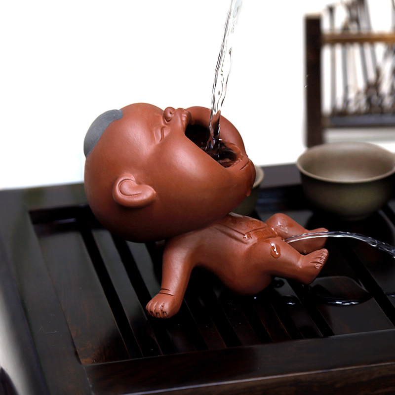 常生源 茶宠 可养紫砂茶艺摆件 开心茶宠