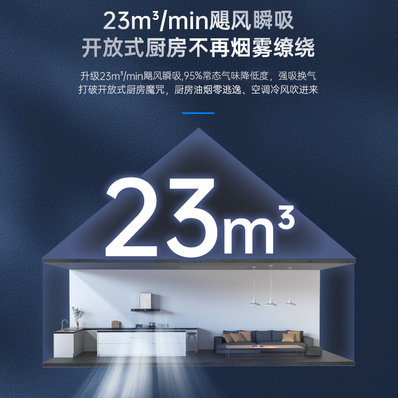 [国补20%]帅康(sacon)T8011抽油烟机欧式23立方大吸力吸油烟机自动清洗家用厨房易清洁顶吸式脱排油烟机抽烟机