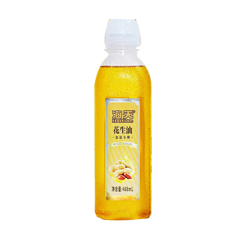 海天花生油防撒漏倒油干净不挂瓶古法小榨尖叫瓶468ml