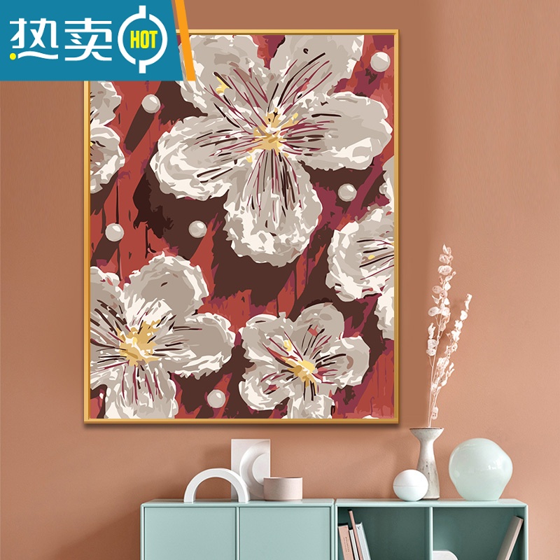 敬平富士山下|diy数字油画填色手工挂画手绘填充系客厅油彩装饰画装饰画高清大图