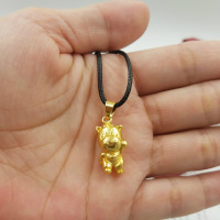 3D铜镀金十二生肖坠男女款本命年项坠项链随身小挂件PTJWX7722送女朋友七夕情人节礼物