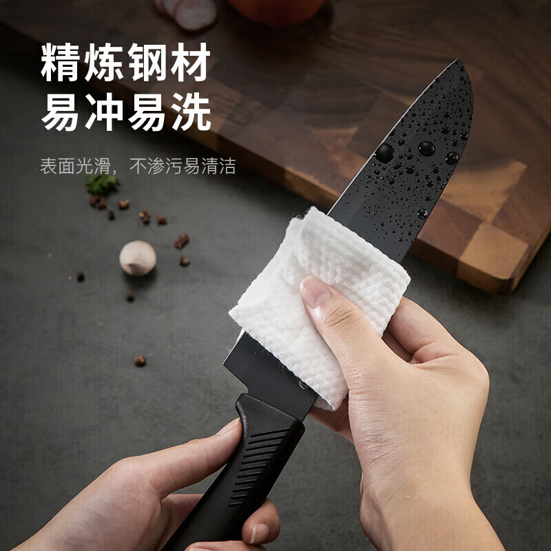 美厨(MAXCOOK) MCD1115 不锈钢水果刀瓜刨 切片刀小厨刀削皮器 宝宝辅食刀 3件套高清大图