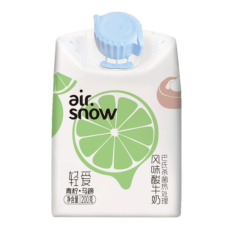 新希望 airsnow 轻爱常温酸奶 青柠马蹄味 200g*12盒 礼盒装