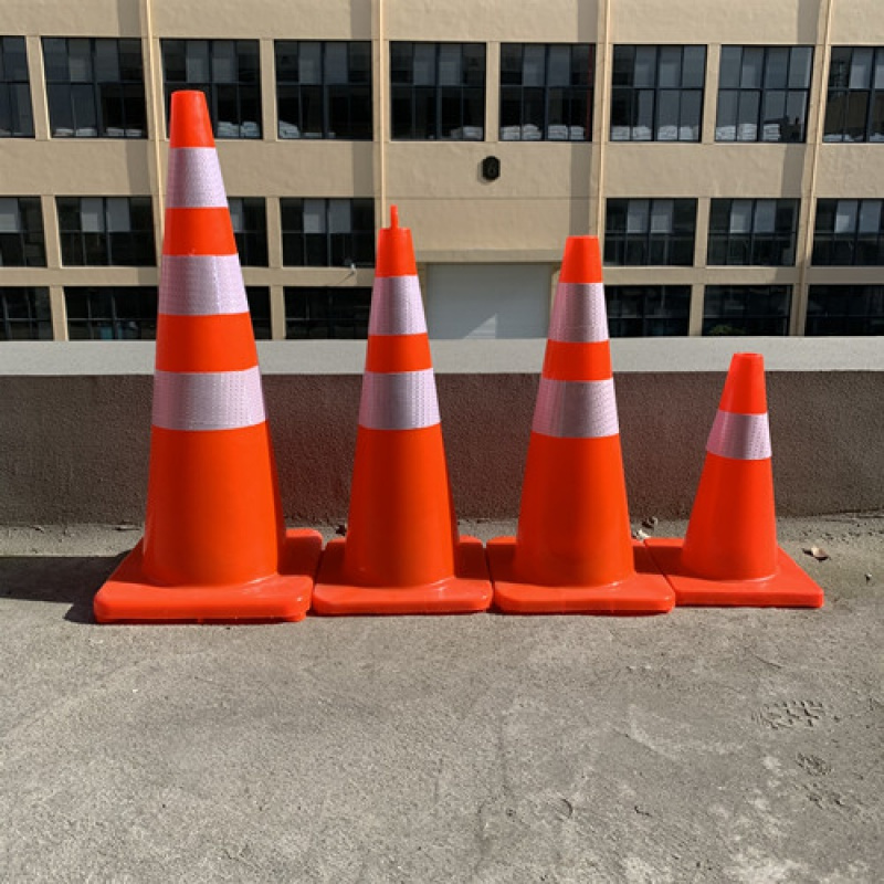 90eva路锥橡胶塑料路锥弹力柱70方路锥pvc路障锥雪糕筒pu警示柱70pvc
