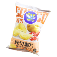 可比克 麻辣小龙虾味 纯切薯片 办公室休闲膨化零食 70g