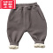 可莉允chao赞~冬款儿童加绒休闲裤 宝宝高腰哈伦裤 男女童保暖大裆pp裤保暖裤