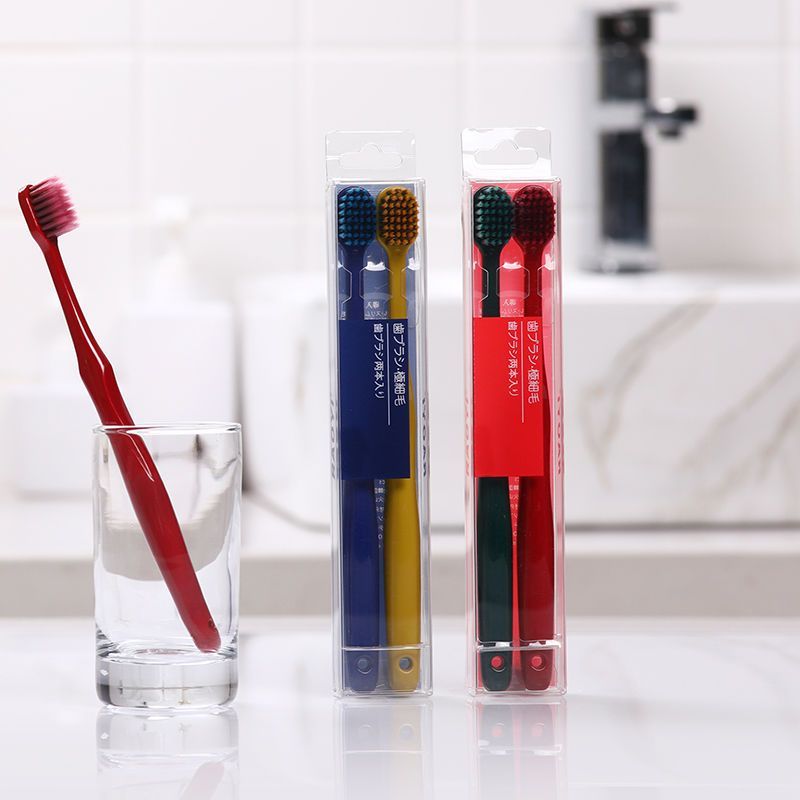 健牌8支装细毛软毛宽头牙刷细软小头日韩风孕妇月子家用成人男女情侣