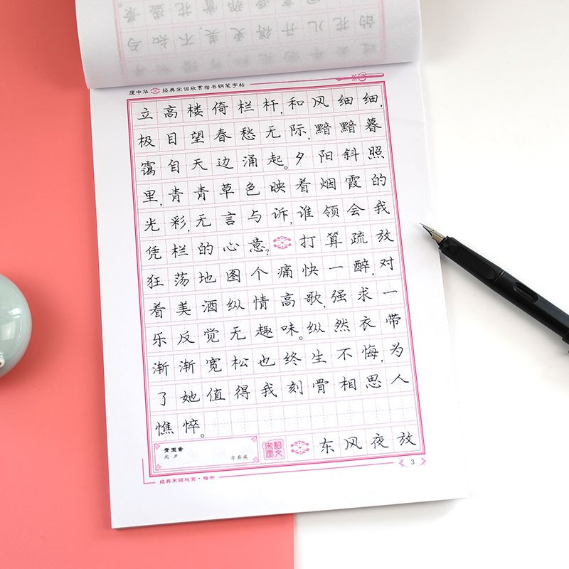 [正版]庞中华经典宋词欣赏楷书钢笔字帖 庞中华钢笔字帖 正楷硬笔书法