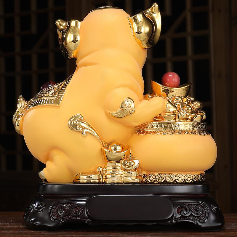 美帮汇金猪摆件客厅装饰品创意工艺品生肖猪年物高清大图