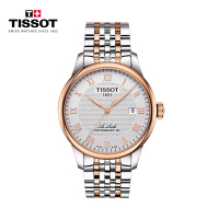 [送礼优选]天梭(TISSOT)瑞士手表 经典复古商务气质 力洛克系列钢带男士机械表T006.407.22.033.00