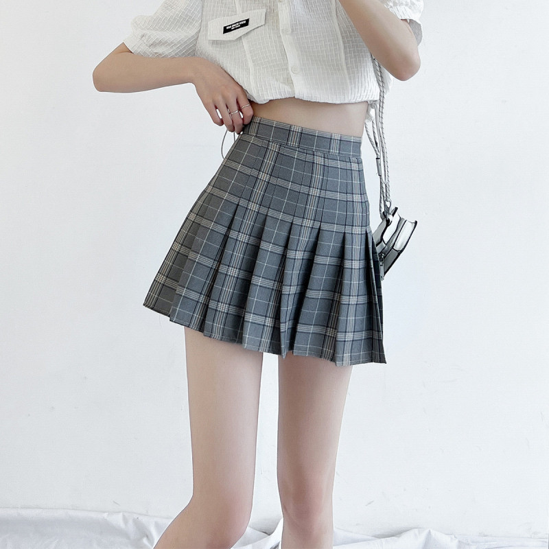 [2.5折价60元]唐狮女夏季半身裙日系世行 百搭短款JK格子裙学院风减龄休闲潮流