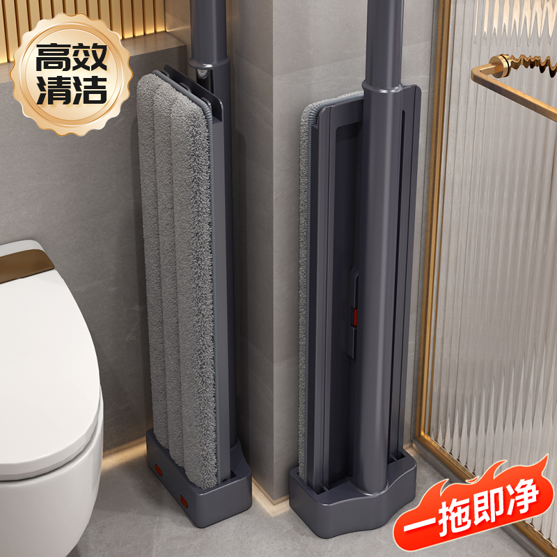 [补贴10%]拖把家用一拖净2025新款懒人免手洗平板拖布干湿两用寝室拖地神器高清大图