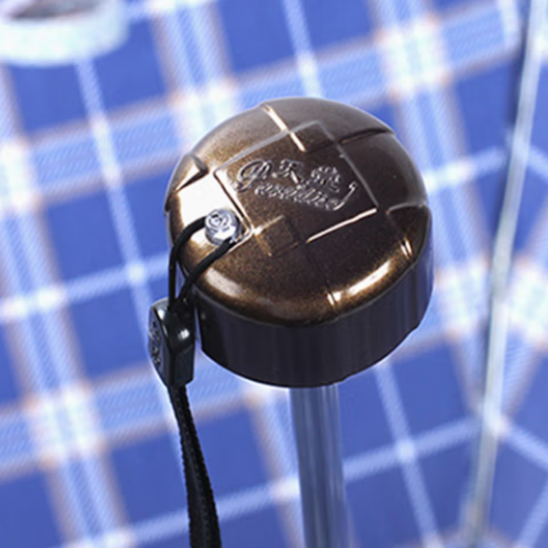 天堂防风雨伞三折男女款商务晴雨伞7K伞下96CM339S格 黑格子高清大图