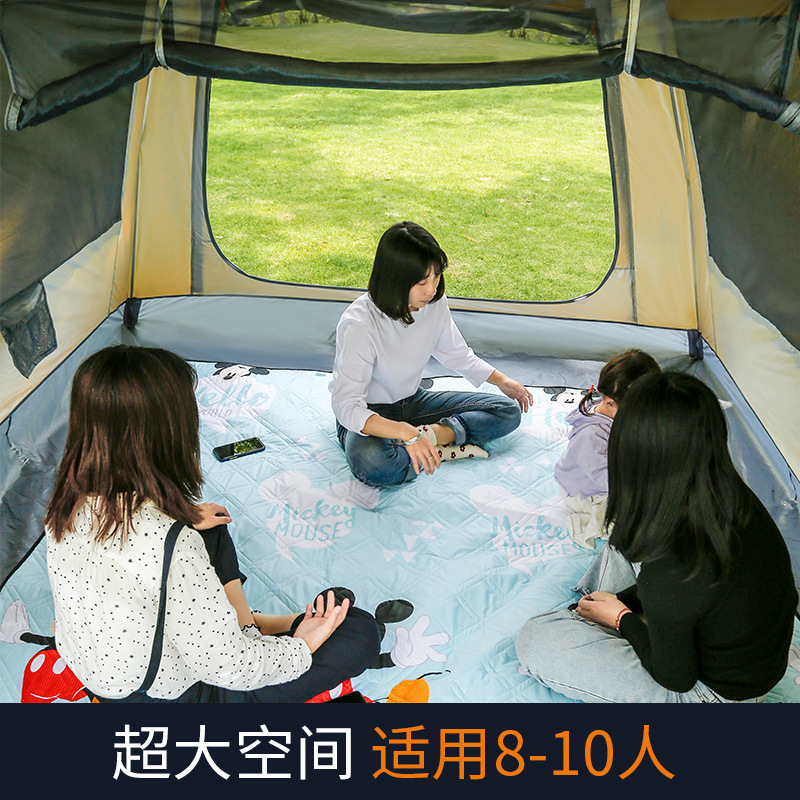 公狼户外大型8人全自动速开帐篷 便携式加厚防雨野外露营野餐帐篷高清大图
