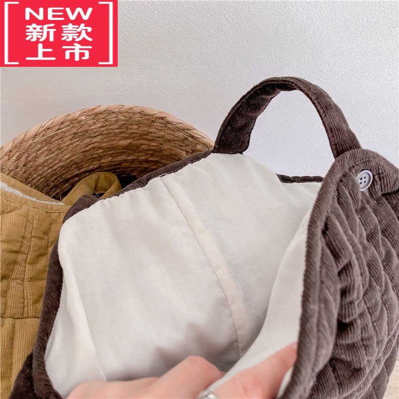 可莉允婴儿夹棉连体背带裤2022冬款男女童加绒加厚灯芯绒棉裤儿童保暖裤图片