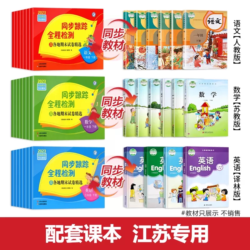2本:语文RJ+数学SJ[江苏专用] 一年级上 [正版]2024春亮点给力同步跟踪全程检测各地期末卷精选一二 三四 五六高清大图