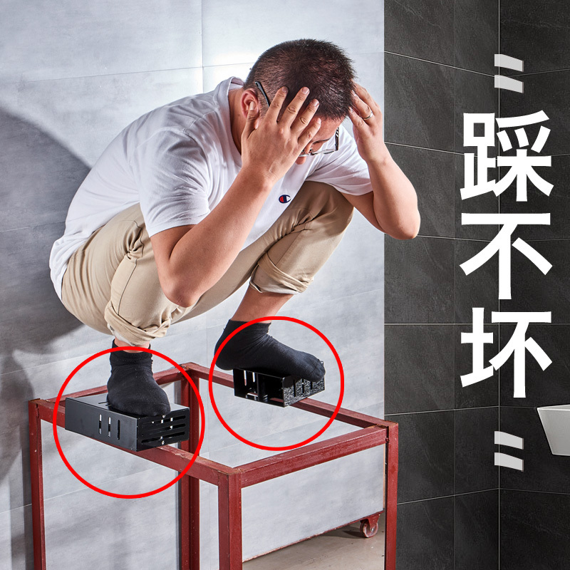 筷子篓壁挂式免打孔沥水放筷筒笼烘焙精灵刀架一体北欧厨房家用 [高雅黑](刀架+筷子筒)/分体式带8挂钩[免打孔/打孔双用