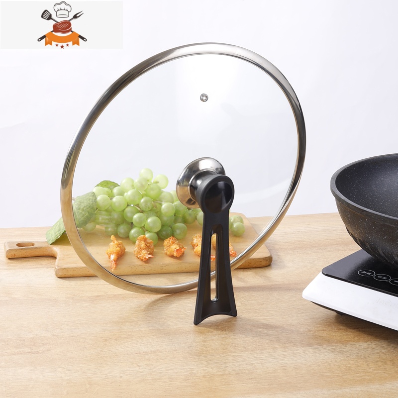 锅盖家用玻璃钢化可高温32cm30炒锅通用款透明炒菜锅盖子圆形 敬平 升级款T型宽边锅盖28[15.9]锅具配件高清大图