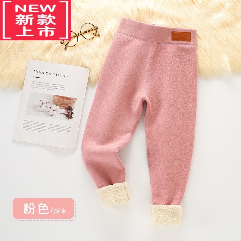 可莉允女童打底裤加绒加厚秋冬儿童保暖裤一体绒女大童内外穿宝宝棉裤子图片
