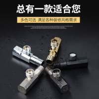 潜水艇角阀全铜黑色三角阀加厚加长家用冷热水器三角阀门马桶八字阀